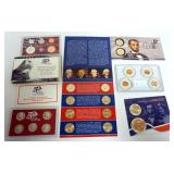 1285	ASSORTED PROOF SETS INCLUDING 2007 P & D MINT ONE DOLLARS PRESIDENTIAL COINS, LINCOLN PROOF SET