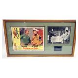1097	JACKIE GLEASON & STEVE MCQUEEN FRAMED & MATTED LOBBY CARD & MOVIE STILL *SOLDIER IN THE RAIN* A