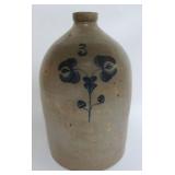 1009	BLUE DECORATED 3 GAL JUG, APPROXIMATELY 16 IN H