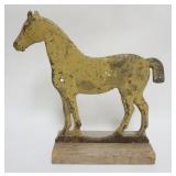 1032	LARGE CAST IRON HORSE WINDMILL WEIGHT, APPROXIMATELY 17 IN X 18 IN H