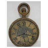 1043	LARGE CAST AND SHEET METAL POCKET WATCH SIGN, APPROXIMATELY 14 IN X 20 IN, LOSS TO PAINT AND TR