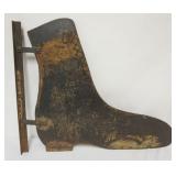 1044	LARGE ANTIQUE METAL BOOT MAKERS SIGN, APPROXIMATELY 35 IN X 28 IN H