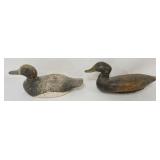 1046	HAND PAINTED WOOD DUCK DECOYS, LARGEST APPROXIMATELY 15 IN X 6 IN X 7 IN H