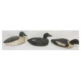 1047	HAND PAINTED WOOD DUCK DECOYS, LARGEST APPROXIMATELY 13 IN X 6 IN X 8 IN H