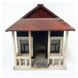 1059	FOLK ART HAND PAINTED HOUSE, APPROXIMATELY 11 IN X 19 IN X 14 IN H