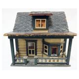 1062	FOLK ART HAND PAINTED HOUSE, APPROXIMATELY 18 IN X 17 IN X 15 IN H