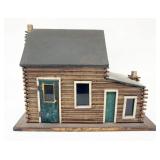 1065	FOLK ART LOG CABIN, APPROXIMATELY 23 IN X 12 IN X 18 IN H