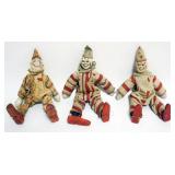 1077	SCHOENHUT CIRCUS CLOWNS, GROUP OF 3, EACH APPROXIMATELY 9 IN H