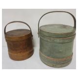1117	2 FIRKINS, LARGEST APPROXIMATELY 12 IN X 12 IN