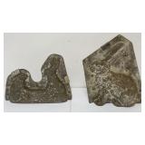 1123	2 RABBIT CHOCOLATE MOLDS, LARGEST APPROXIMATELY 7 IN X 9 IN