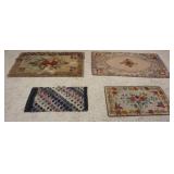 1153	GROUP OF AMERICAN FOLK ART HOOK RUGS, LARGEST APPROXIMATELY 57 IN X 34 IN