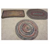 1156	ASSORTED RAG RUGS, LARGEST APPROXIMATELY 52 IN X 34 IN