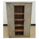 1182	PRIMITIVE PINE PANTRY STORAGE SHELF, APPROXIMATELY 32 IN X 14 IBN X 51 IN H