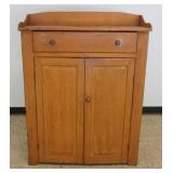 1195	COUNTRY PINE JAM CUPBOARD, 1 DRAWER OVER 2 DOORS, APPROXIMATELY 42 IN X 17 IN X 55 IN H