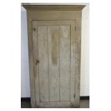 1197	LARGE 1 DOOR COUNTRY CUPBOARD WITH INTERIOR SHELVES, APPROXIMATELY 47 IN X 16 IN X 81 IN, SOME 