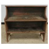 1202	COUNTRY PINE BUCKET BENCH WITH SALMON WASH, APPROXIMATELY 15 IN X 44 IN X 39 IN H