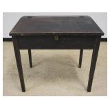 1204	ANTIQUE PINE SLANT TOP DESK WITH BREADBOARD EDGE TOP, APPROXIMATELY 33 IN X 23 IN X 32 IN H