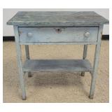 1219	PAINTED  COUNTRY 1 DRAWER STAND, APPROXIMATELY 30 IN X 18 IN X 30 IN H
