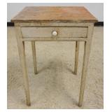1230	ANTIQUE PINE TAPERED LEG 1 DRAWER STAND, APPROXIMATELY 20 IN X 17 IN X 29 IN H