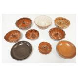 1241	GROUP OF ASSORTED TURKS HEADS & PIE PLATES, LARGEST APPROXIMATELY 10 IN X 4 IN HIGH