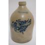 1001	BLUE DECORATED STONEWARE JUG, FORT EDWARD, N.Y., APPROXIMATELY 12 IN H