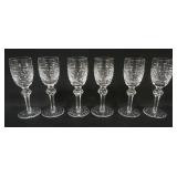 1010	WATERFORD CRYSTAL 6 CASTLE TOWN CORDIALS, APPROXIMATELY 4 3/4 IN