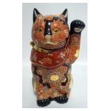 1153	ASIAN PORCELAIN CAT, APPROXIMATELY 11 IN HIGH