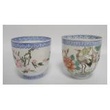 1157	CHINESE EGGSHELL CUPS, TALLEST APPROXIMATELY 3 1/2 IN HIGH
