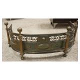 1163	BRASS FIRE FENDER, APPROXIMATELY 34 IN X 18 IN X 13 IN HIGH