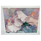 1166	WATER COLOR OF FLOWERS, SIGNED CARLI OLIVER, APPROXIMATELY 28 IN X 22 IN OVERALL