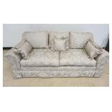 1184	UPHOLSTERED LOVESEAT, APPROXIMATELY 89 IN X 30 IN X 34 IN HIGH