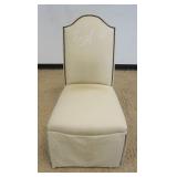 1188	PIERRE DEUX FRENCH UPHOLSTERED OCCASIONAL CHAIR W/BRASS TACK ACCENTS & MONOGRAMED BACK, APPROXI