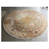 1189	WOOL & SILK RHINE COLLECTION ROUND FLORAL RUG, APPROXIMATELY 8 FT 2 IN ROUND