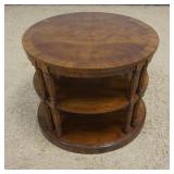 1193	HERITAGE OVAL BANDED LAMP TABLE, APPROXIMATELY 27 IN X 24 IN X 23 IN HIGH