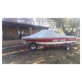 ski boat with trailer