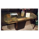 Slate sofa table attributed to Paul Kingma