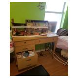 sewing desk with machine