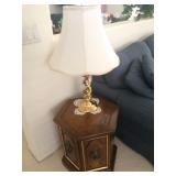 Solid octagonal end table