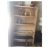 2 of 2 blonde bookcases