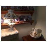 Vintage Bowl & Pitcher / Lamp