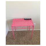 Pink Metal Accent Table