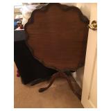 Folding Scalloped Accent Table Folding Scalloped Accent Table