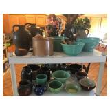 Closeup of Vintage Crocks