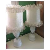 (2) Milkglass Lamps
