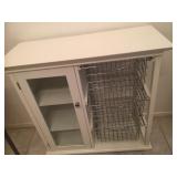 White Cabinet w/Wire Racks