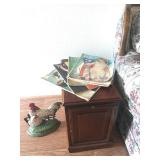 End Table w/Magazine Rack in back