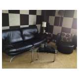 Black Leather Sofa (Plummers) $400