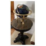 Marble top Table / Ornate Globe