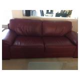 Red Leather Sofa