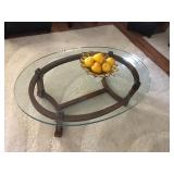 Oval / Wood Base Coffee Table